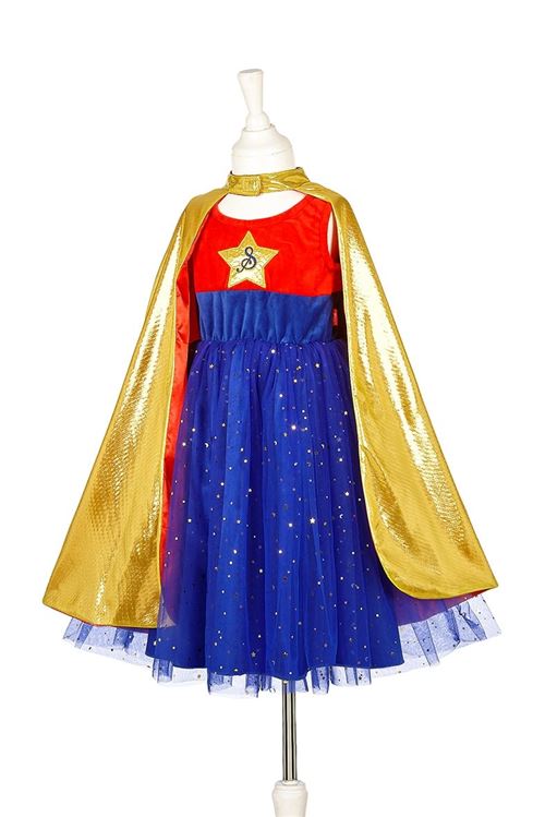 Non Communiqué Rouge Costume Super Hero Girl 3 - 4 Ans