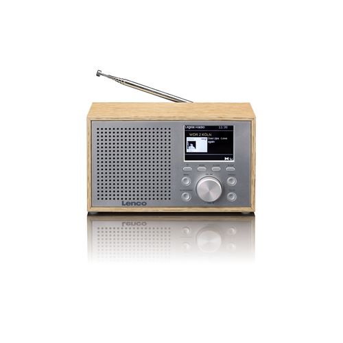 Radio DAB+/FM compacte et élégante avec Bluetooth® et caisson en bois Lenco  DAR-017WH (WD) Bois - Radio - Achat & prix