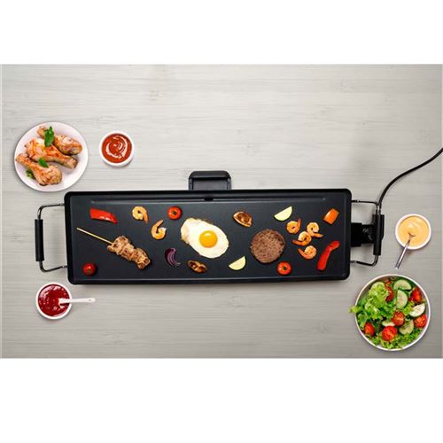 Grille/Planche avec récupérateur de graisse en Inox coloris Gris - 49 x 41  cm - marque VISIODIRECT - Accessoire barbecue et plancha à la Fnac
