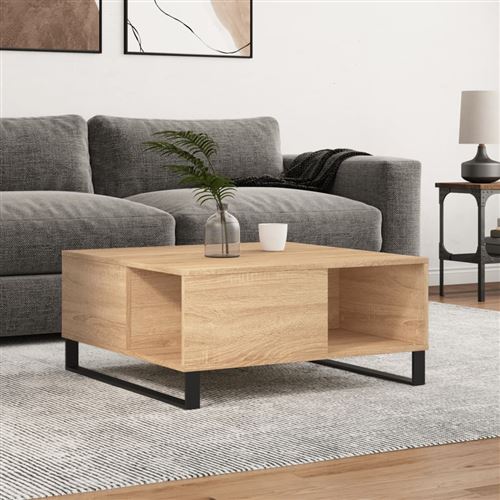 Vidaxl Table Basse Chêne Sonoma 80X80x36,5 - Image 3