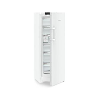 Congelateur BluPerformance NoFrost au fonctionnement silencieux (34 dB) avec electronique digitale tactile. Son volume utile est de 238 L, pour une hauteur de 165,5 cm. FrostProtect fonctionne jusqu''a -15C de temperature ambiante. Poignee a depression