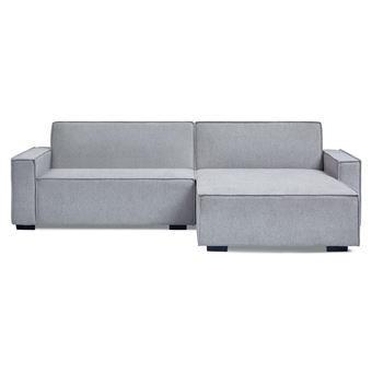 Canapé Convertible Angle Réversible "Romeo" 275cm Gris - 1