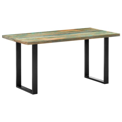 vidaXL Table de salle à manger 160x80x75cm Bois de récupération massif