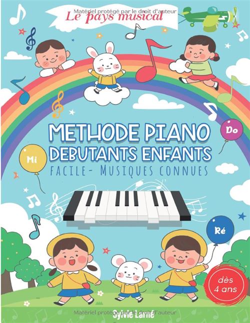 Méthode de piano Narratik Le Pays Musical - Apprentissage enfants dès 4 ans avec mélodies et coloriages (Français)