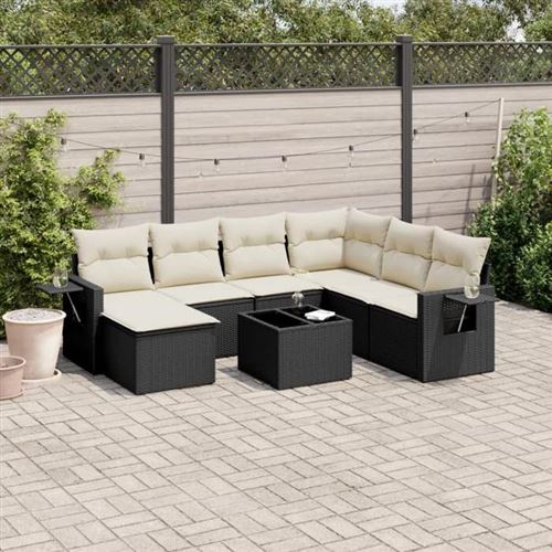 Non Communiqué Noir Salon De Jardin Modulable Vidaxl Rotin 8 Pieces 62 X 55 X 69 Cm 7 Personnes