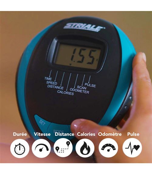 Vélo d'appartement pliable STRIALE SV-317 Noir et bleu Vélo de