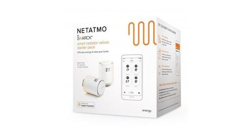 Netatmo starter pack - kit de démarrage de deux têtes thermostatiques sans fil passerelle relais wifi