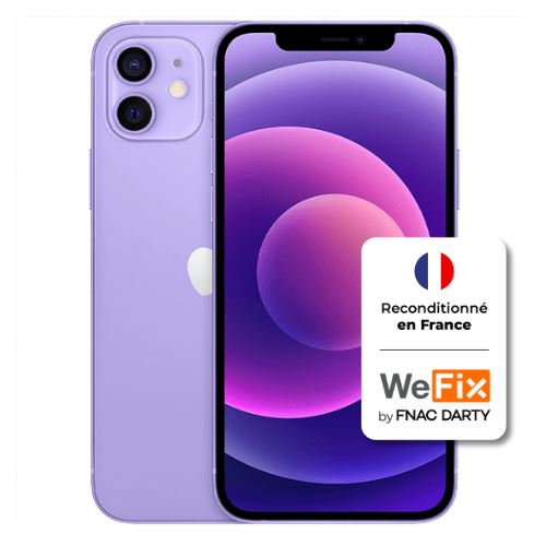 Apple iphone 12 - Grade A - 128GB - Violet Reconditionné en France par WeFix