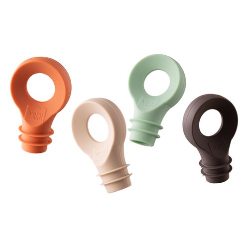 Non Communiqué Multicolore Lot De 4 Bouchons Bouteilles - Vacuvin - Plastique