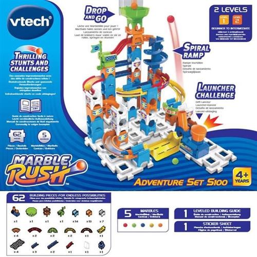 Jeu de construction Vtech Marble Rush Circuit à billes Adventure Set S100 -  Autres jeux de construction