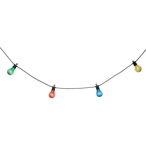 Guirlande à 10 ampoules LED solaire - Multicolore - L 5 m