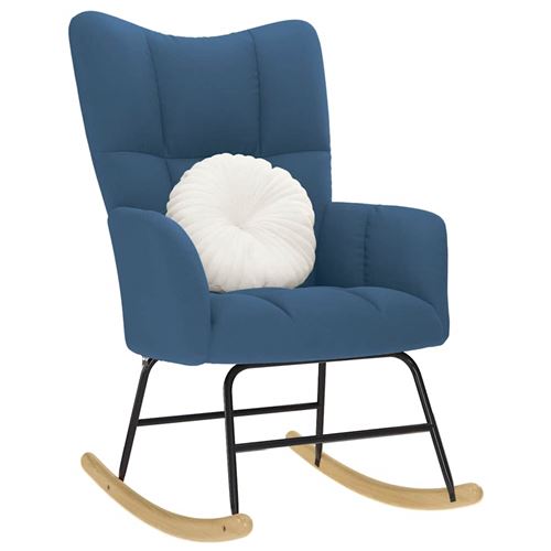 Non Communiqué Bleu Vidaxl Fauteuil À Bascule Tissu Blauw