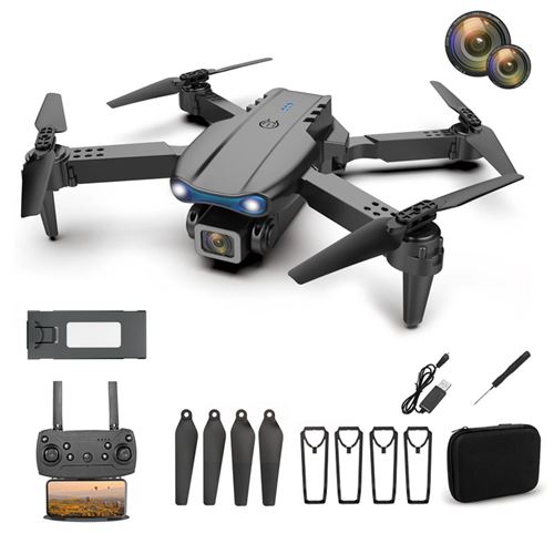 Drone SZSMART E99 professionnel FHD 1080P double caméra + 1 batterie 15 min - noir