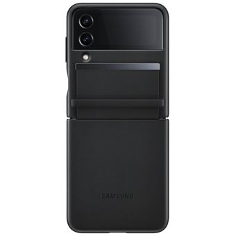 Coque en cuir pour Samsung Galaxy Z Flip 4 Noir