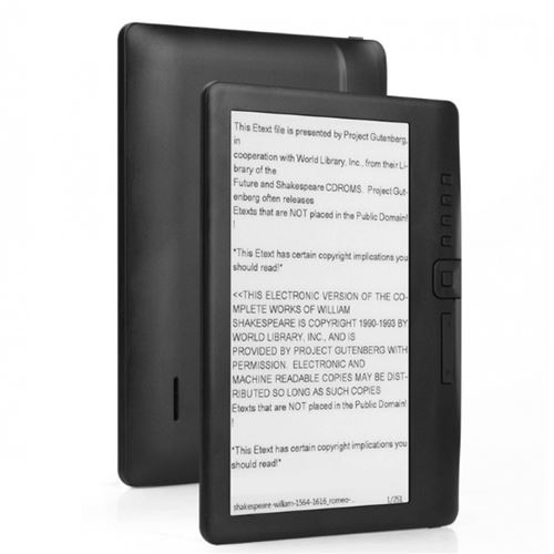 Liseuse eBook,ELVANZA Liseuse 7 pouces, écran haute définition 800 × 480, écran TFT, interface USB, 512 Mo de RAM + 8 Go de stockage, noir État correct - N/A reconditionné disponible sur Fnac