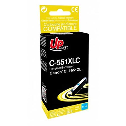 UPrint - 11 ml - cyan - compatible - remanufacturé - cartouche d'encre - pour Canon PIXMA iP8750, iX6850, MG5550, MG5650, MG5655, MG6450, MG6650, MG7150, MG7550, MX725