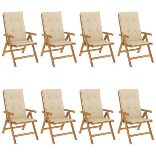 VIDAXL - Chaise de jardin - Teck - 104 cm - Marron - Image 2