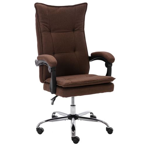 Non Communiqué Brun Vidaxl Chaise De Bureau Marron Tissu