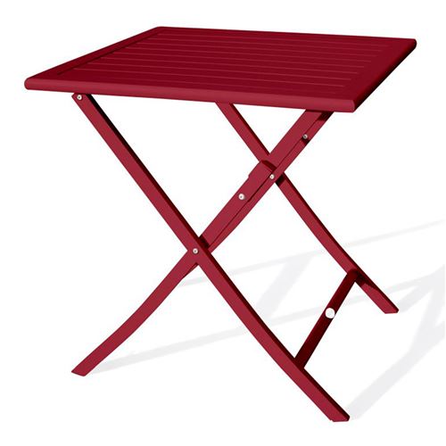 Paris Prix Rouge Table De Jardin Pliante - Carmin - Image 2