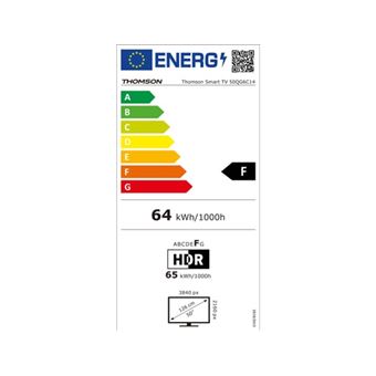THOMSON TV QLED 4K 126 cm 50QG6C14 QLED Plus Google TV avec barre de son