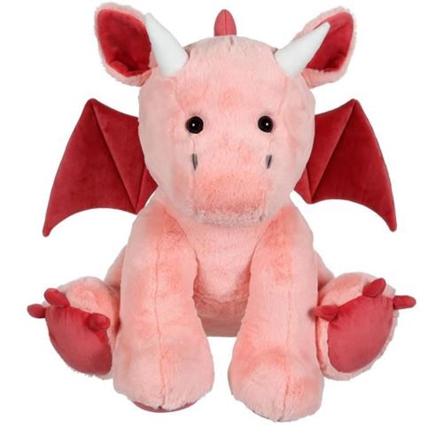Peluche - Dragon floppy - 30cm - Rose