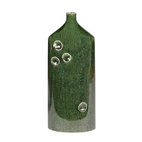 Non Communiqué Vert Vase Bouteille Venus 15X36 Cm - Table Passion - Céramique