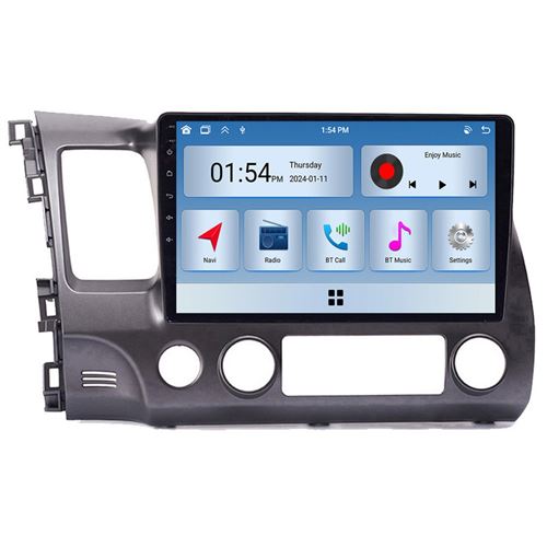 Radio Voiture CarPlay RoverOne® Écran Tactile Stéréo 2 Din pour Honda Civic 8 FK FN FD 2005-2012 6Go RAM 128Go ROM