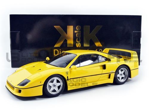 Voiture Miniature de Collection KK SCALE MODELS 1-18 - FERRARI F40 -1987 - Yellow - 180692Y