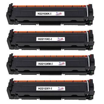 T3AZUR - 4x Toners compatibles avec HP Color LaserJet Pro MFP M282nw M283cdw M283fdn M283fdw avec puce - 1