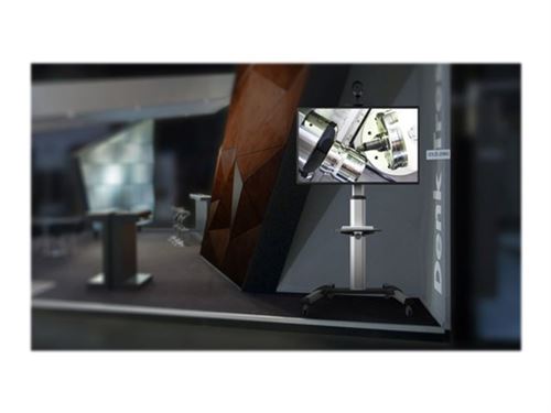 Reflecta 70VC-Shelf - Pied - pour TV - aluminium - noir, argent - Taille d'écran : 37-70 - Interface de montage : 600 x 400 mm - posé sur le sol