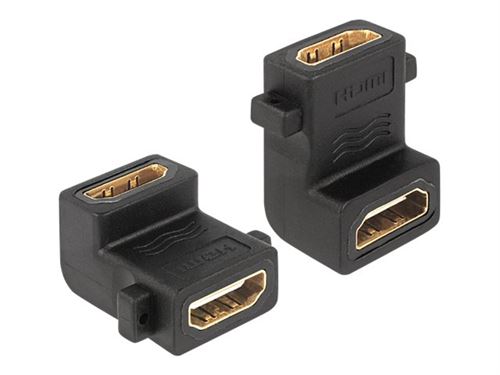 Delock - HDMI-koppeling - HDMI female naar HDMI female - 90° connector