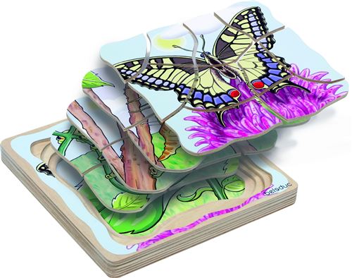 Beleduc Multicolore Casse-Tête Papillon 28 Pièces
