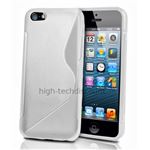 Housse etui coque pochette silicone gel pour Apple iPhone 5C + film ecran - BLANC - htdmobiles