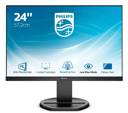 Philips B Line 230B8QJEB - Écran LED - 23 (22.5 visualisable) - 1920 x 1200 WUXGA @ 60 Hz - IPS - 250 cd/m² - 1000:1 - 5 ms - HDMI, DVI-D, VGA, DisplayPort - haut-parleurs - texture noire