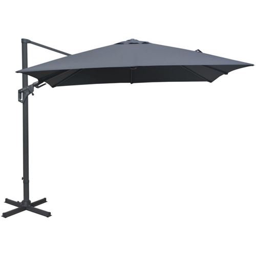Parasol D&eacute;port&eacute; Orientable Nh - Toile Carr&eacute; 300 X 300 Cm - Toile Grise