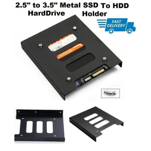 Support de montage pour adaptateur de disque dur pour support de montage en métal SSD HDD de 2,5 à 3,5 pour PC