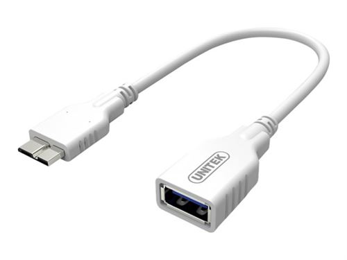 Unitek - Adaptateur USB - USB type A (F) pour Micro-USB Type B (M) - USB 3.0 OTG - 20 cm
