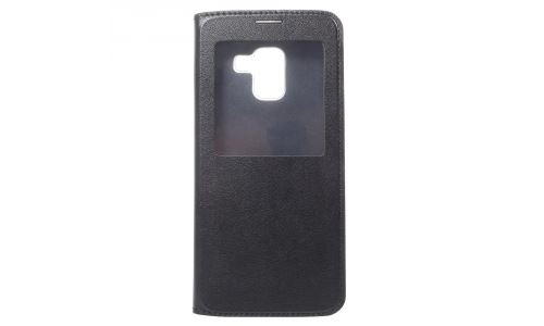 Etui latéral S-View noir pour Galaxy A8-2018