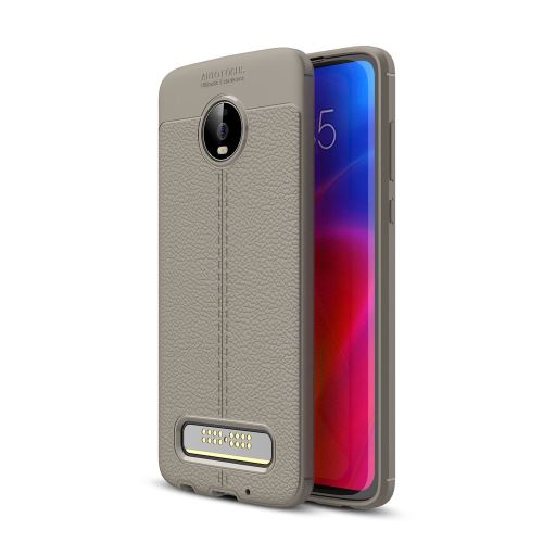 Coque en TPU moelleux gris pour votre Motorola Moto Z4 Play