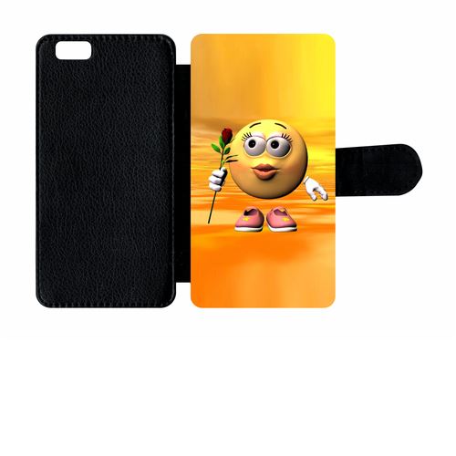 Etui À Rabat Apple Iphone 6 Smiley Rose