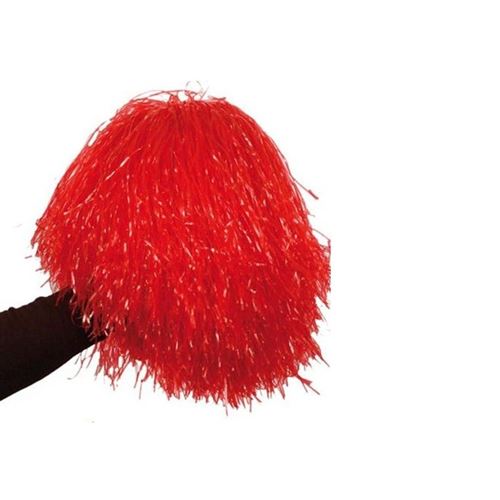 pompon rouge cheerleader supporter