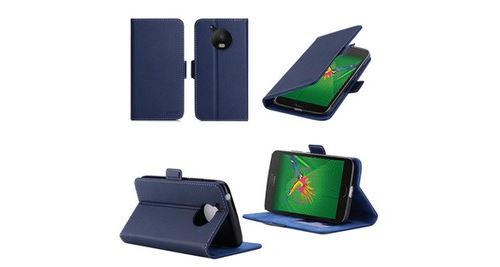 Lenovo Moto G5 portefeuille bleu