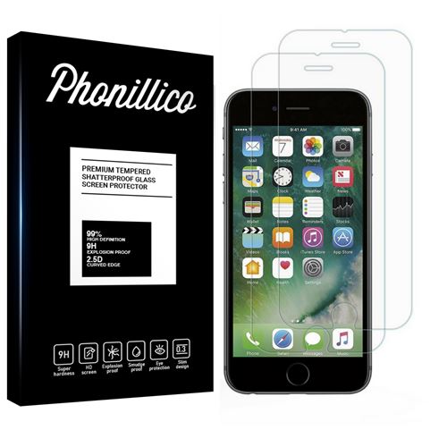 Verre Trempe pour iPhone SE 2020 [Pack 2] Film Transparent Vitre Protection Ecran Phonillico®
