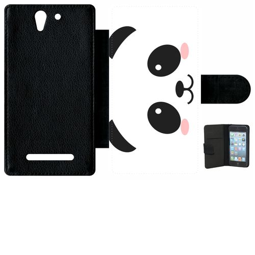Étui Porte Feuille Sony Xperia C3 Et C3 Dual Panda