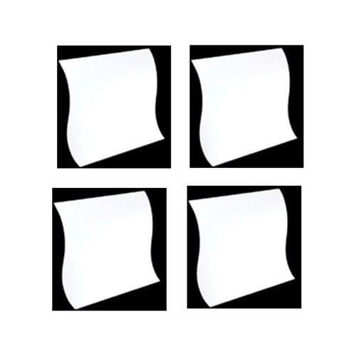 Lot 4 miroirs adhésifs 30x30 cm vague
