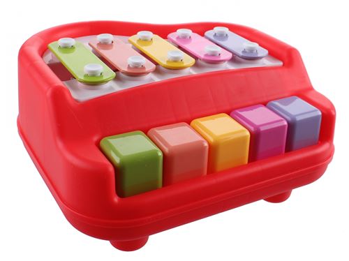 Jonotoys xylophone/piano 2-en-1 xylophone/piano 17 cm multicolore