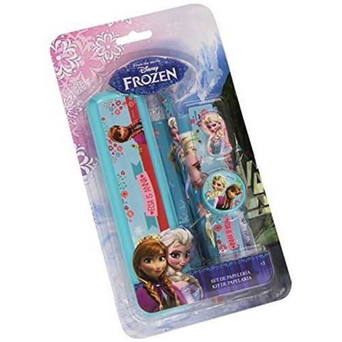 Set Papeterie Reine Des Neiges Frozen 5 Pcs Plumier Crayon Gomme Disney