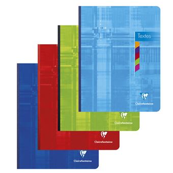 Cahier de textes brochure de 144 pages Seyès Clairefontaine 17 x 22 cm Bleu