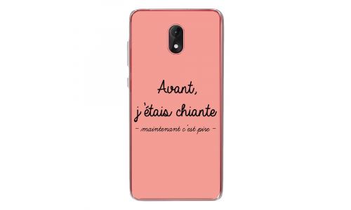 Coque souple pour Wiko Lenny 5 avec impression Motifs Avant, j'étais chiante rose