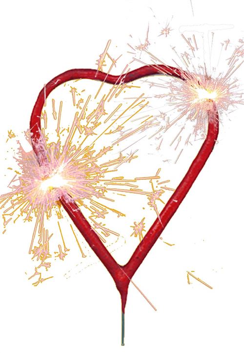 Pyrogiochi s.r.l., bougie coeur sparkle